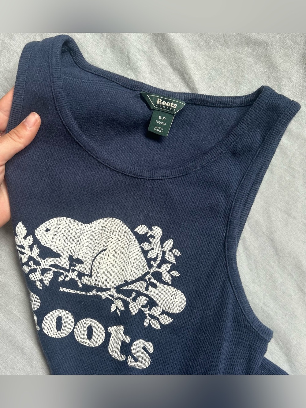 Roots Navy Blue Ribbed Tank - Picture 7 of 7